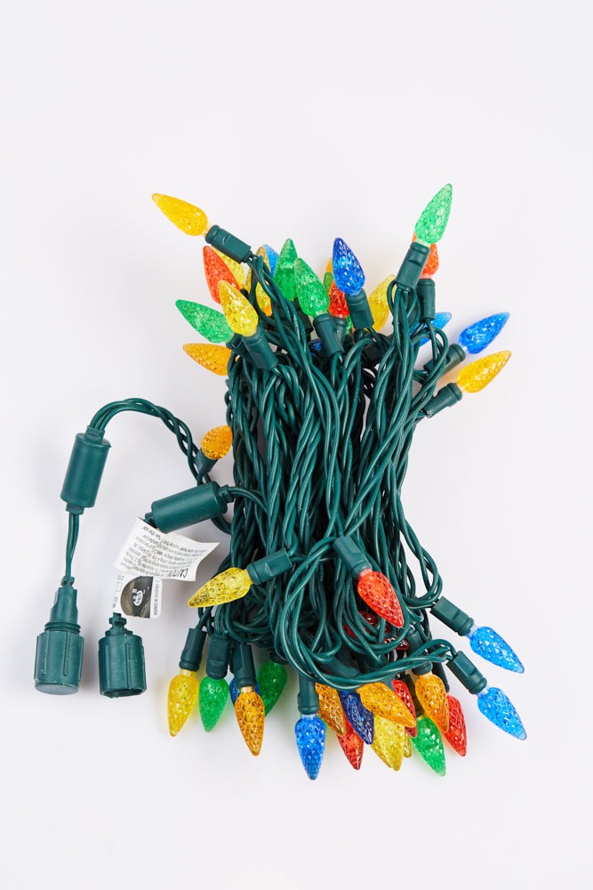 C6 LED String Lights 50 lights (Green Wire) - Click for Colour Options