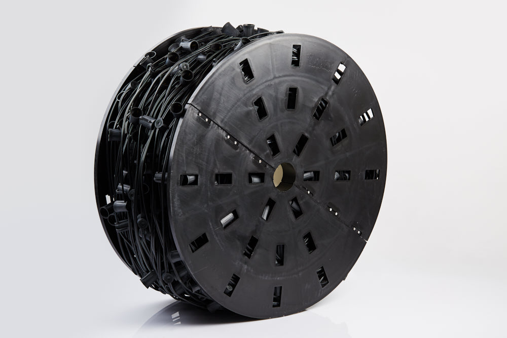 C9 Socket Wire 12" Space -(1000 sockets 1000 feet) 4 colour options