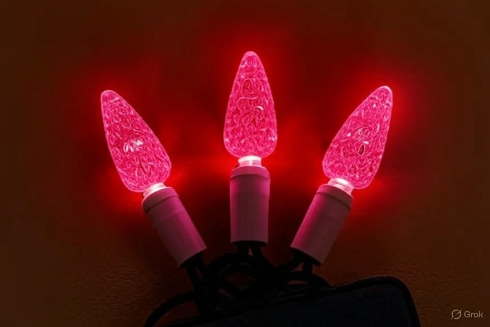 C6 LED String Lights 50 lights (Green Wire) - Click for Colour Options