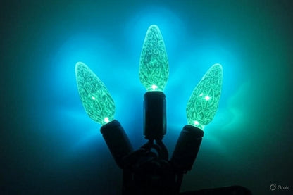 C6 LED String Lights 50 lights (Green Wire) - Click for Colour Options