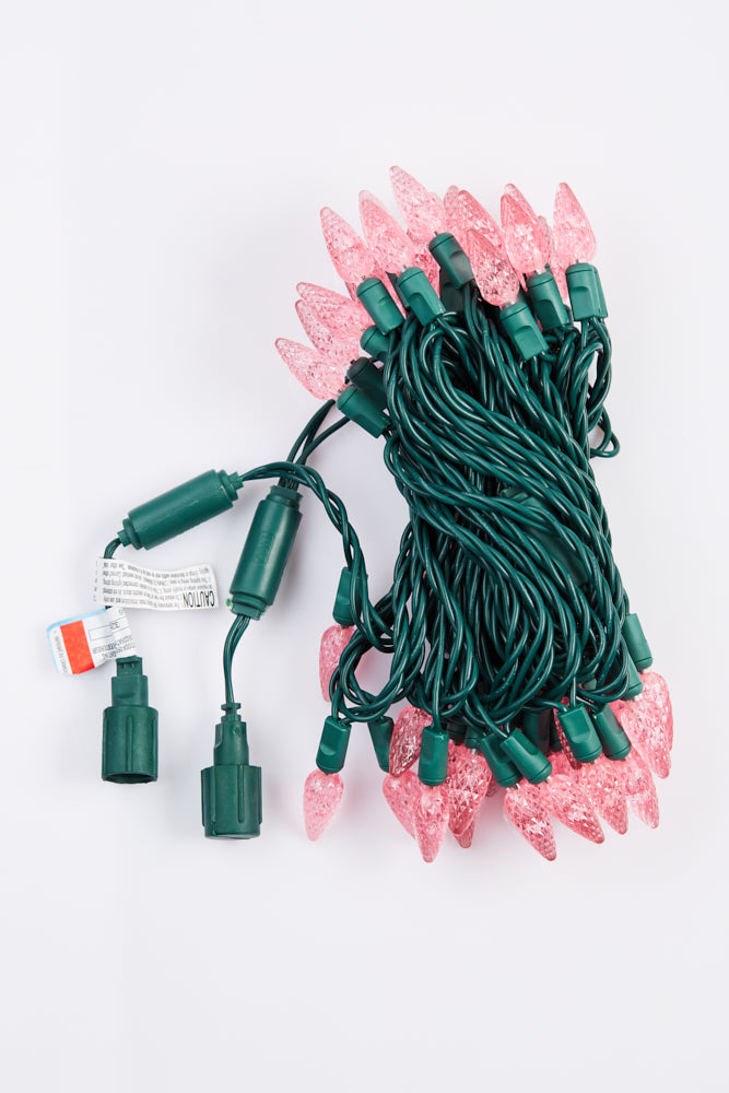 C6 LED String Lights 50 lights (Green Wire) - Click for Colour Options