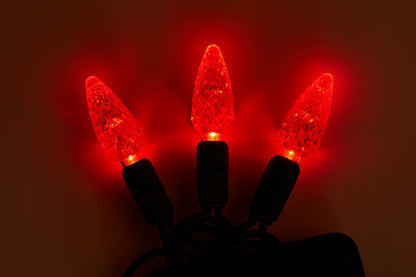 C6 LED String Lights 50 lights (Green Wire) - Click for Colour Options