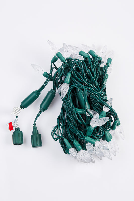 C6 LED String Lights 50 lights (Green Wire) - Click for Colour Options