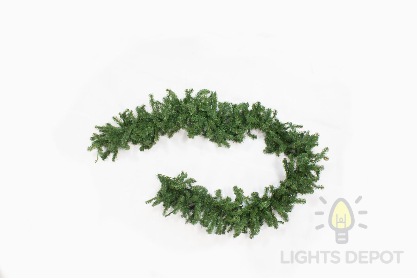 18" Cashmere Garland - Green (Unlit)